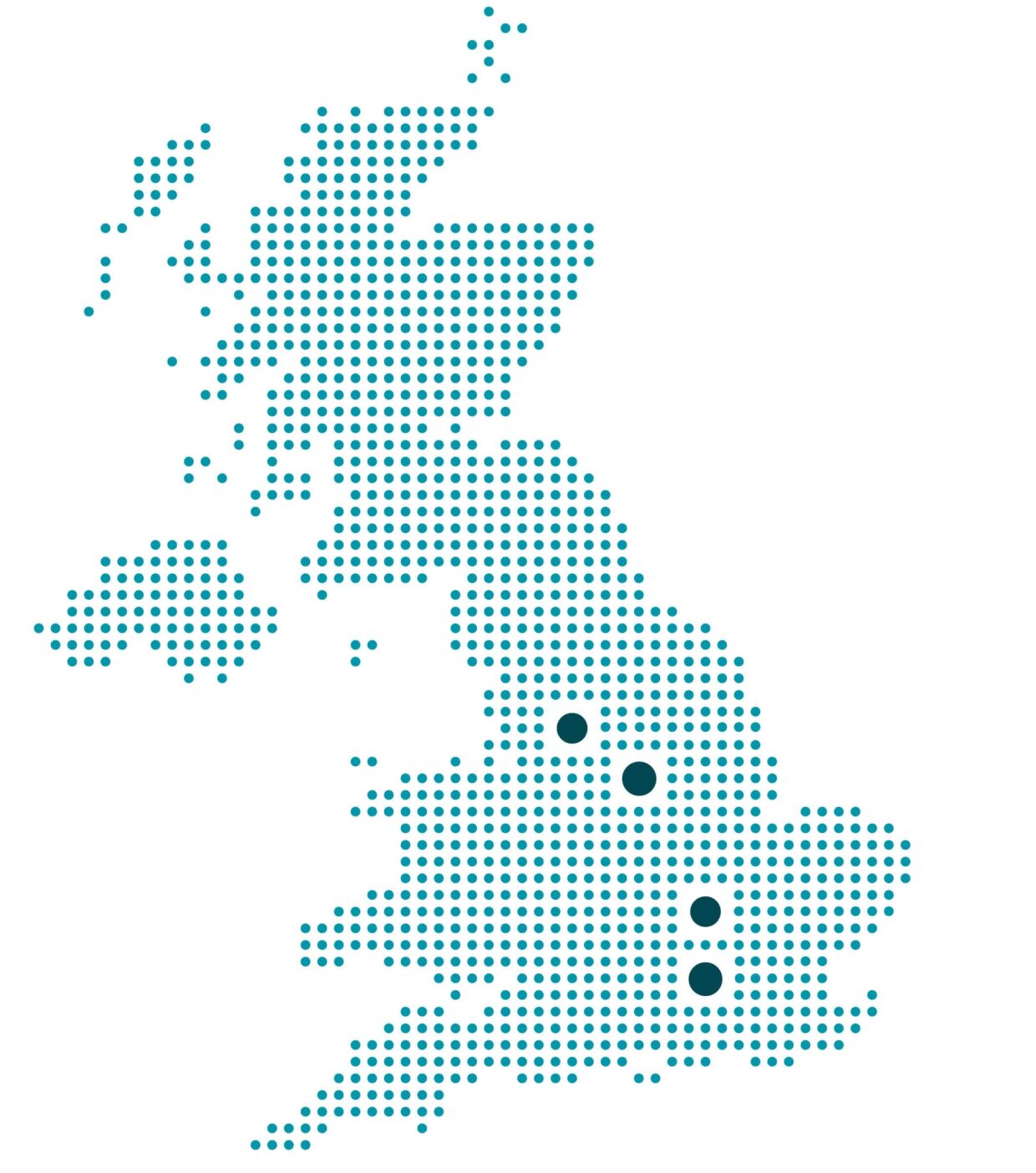 Our current retrofit projects shown on a UK map